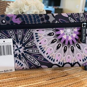 NWT Vera Bradley Doubled Sided Pencil  Pouch